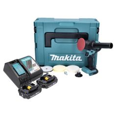 Makita DPV300RAJ Akku-Schleifpolierer 18V Brushless 80mm + 2x Akku 2,0Ah + Ladegerät + Koffer, image 