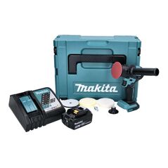 Makita DPV300RT1J Akku-Schleifpolierer 18V Brushless 80mm + 1x Akku 5,0Ah + Ladegerät + Koffer, image 