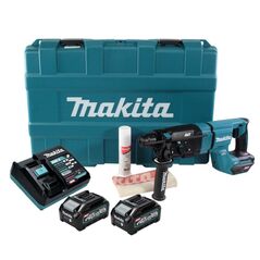 Makita HR007GM201 Akku-Kombihammer 40V Brushless 3J SDS-Plus + Tiefenanschlag + 2x Akku 4,0Ah + Ladegerät + Koffer, image 