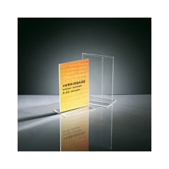 Sigel Tischaufsteller TA226 DIN A6 105x180mm T-Form Acryl glasklar, image 
