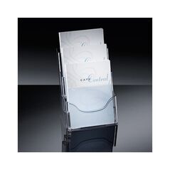 Sigel Prospekthalter LH130 für DIN A4 3Fächer Arcyl glasklar, image 