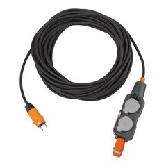 Brennenstuhl professionalLINE Powerblock mit Verlängerungsleitung / Verteilersteckdose 4-fach, 10m Kabel in schwarz IP54, Steckdosen in 45°-Anordnung, image 