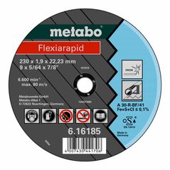 Metabo Flexiarapid 180x1,6x22,23 Inox, Trennscheibe, gerade Ausführung, image 