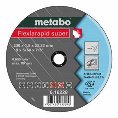 Metabo Flexiarapid super 230x1,9x22,23 Inox, Trennscheibe, gerade Ausführung, image 