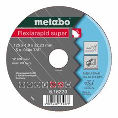 Metabo Flexiarapid super 125x1,0x22,23 Inox, Trennscheibe, gerade Ausführung, image 