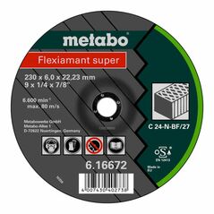 Metabo Flexiamant super 150x6,0x22,23 Stein, Schruppscheibe, gekröpfte Ausführung, image 