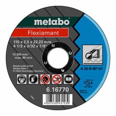 Metabo Flexiamant 115x2,5x22,23 Stahl, Trennscheibe, gerade Ausführung, image 