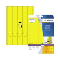 HERMA Ordneretiketten 5131 DIN A4 38x297mm gelb 100 St./Pack, image 