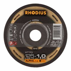 RHODIUS ALPHAline XT70 Extradünne Trennscheibe 125 x 1,0 x 22,23 mm, image 