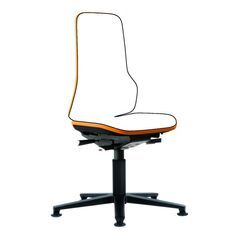 bimos Arbeitsstuhl Neon Basisstuhl mit Gleiter Flexband orange Sitzhöhe 450-620 mm ohne Polster, image 