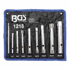 BGS Rohrsteckschlüssel-Satz SW 6x7 - 20x22 mm 9-tlg., image 