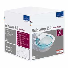 Villeroy & Boch Combi-Pack SUBWAY 2.0 inkl. Wand-WC tief DirectFlush und WC-Sitz SlimSeat weiß ceramicplus, image 