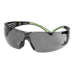Schutzbrille SecureFit-SF400 EN 166,EN 170 Buegel schwarz gruen,Scheiben grau PC, image 