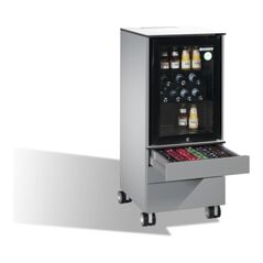 C+P Kühlschrank-Caddy Asisto für Cappuccino- und Espresso-Tassen, H1150xB500xT600mm Weißaluminium, image 