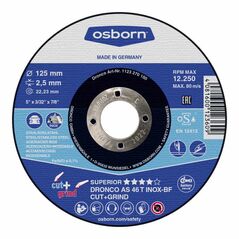 Osborn Kombi-Trenn- und Schruppscheibe AS46T Inox Cut+Grind, image 