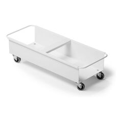 Durable Abfallbehälter SQUARE TROLLEY DUO 40l weiss, image 