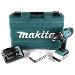 Makita HP457DWE Akku-Schlagbohrschrauber 18V 42Nm + 2x Akku 1,5Ah + Ladegerät + Koffer, image 