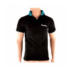 Makita Polo Rugby Shirt T-Shirt Größe L 100% Baumwolle ( 98P184 ) Farbe schwarz, image 