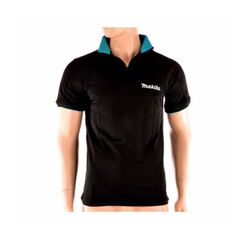 Makita Polo Rugby Shirt T-Shirt Größe XL 100% Baumwolle ( 98P184-XL ) Farbe schwarz, image 