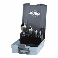 RUKO Querlochsenkersatz 2-5/5-10/10-15/15-20mm HSS 4 tlg. Ku.-Kassette, image 