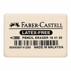 Faber-Castell Radierer 184120 Kautschuk weiß, image 