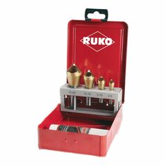 RUKO Querlochsenkersatz 2-5/5-10/10-15/15-20mm HSS-TiN 5 tlg. Metallkassette, image 