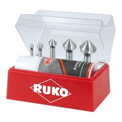 RUKO Kegel- und Entgratsenker-Satz DIN 335 Form C 90 Grad HSS für Aluminium, image 