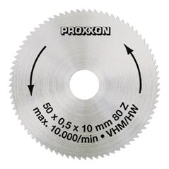 Proxxon Kreissägeblatt, Hartmetall, 50 mm (Vollmaterial), 80 Zähne, image 