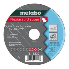 Metabo Flexiarapid super 105x1,0x16,0 Inox, Trennscheibe,TF 41, image 