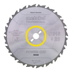 Metabo Sägeblatt "power cut wood - professional", 250x2,8/2,0x30, Z24 WZ 25°, image 