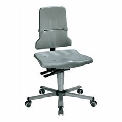 bimos Arbeitsdrehstuhl Sintec Sitz und Rückenlehne aus Kunststoff mit Rollen, image 