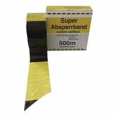 Absperrband L.500 m B.80mm gelb/schwarz geblockt 500m/Karton, image 