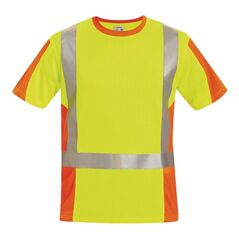 Warnschutz T-Shirt Utrecht Gr.M gelb/orange 75% PES/25% CO FELDTMANN, image 