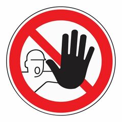 Verbotszeichen Zutritt für verboten D200mm Kunststoffschild rot/schwarz, image 