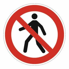 Verbotszeichen ASR A1.3/DIN EN ISO 7010 Fußgänger verboten Folie, image 