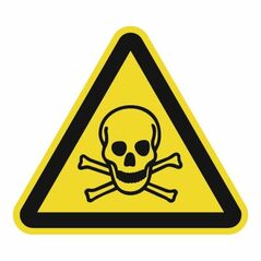 Warnzeichen ASR A1.3/DIN EN ISO 7010 200mm Warnung vor giftigen Stoffe Folie, image 