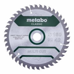 Metabo Sägeblatt "multi cut - classic", 160x2,2/1,4x20 Z42 FZ/TZ 5°, image 