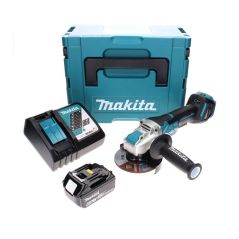 Makita DGA 519 RG1J Akku Winkelschleifer 18 V 125 mm Brushless X-Lock + 1x Akku 6,0 Ah + Ladegerät + Makpac, image 