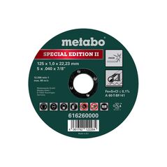 METABO Special Edition II 125 x 1,0 x 22,23 mm, Inox, Trennscheibe, gerade Ausführung (616260000), image 