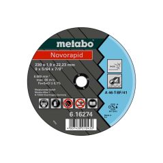 METABO Novorapid 115 x 1,0 x 22,23 mm, Inox, Trennscheibe, gerade Ausführung (616270000), image 