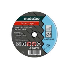 METABO Novorapid 230 x 1,9 x 22,23 mm, Inox, Trennscheibe, gerade Ausführung (616274000), image 