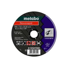 METABO Novorapid 150 x 1,6 x 22,23 mm, Stahl, Trennscheibe, Form 41 (616507000), image 