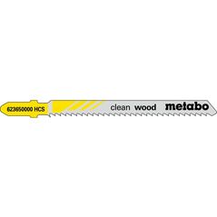 METABO 5 Stichsägeblätter "clean wood" 74/ 2,5 mm, HCS (623650000), image 