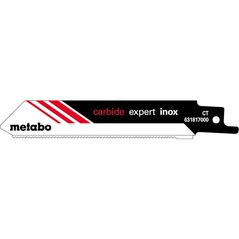 METABO 2 Säbelsägeblätter "expert inox" 115 x 1,25 mm, HM, 1,4 mm/ 18 TPI (631817000), image 
