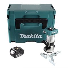 Makita DRT50M1J Akku-Multifunktionsfräse 18V Brushless 40mm 6 / 8mm 40mm + Parallelanschlag + 1x Akku 4,0Ah + Koffer - ohne Ladegerät, image 