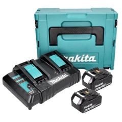 Makita Power Source Kit 18 V mit 2x BL 1840 B 4,0 Ah Akku ( 197265-4 ) + DC 18 SH Doppel Ladegerät ( 199687-4 ) + Makpac, image 