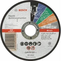 Bosch Trennscheibe gerade Rapido Multi Construction ACS 46 V BF, 125 mm, 1,6 mm (2 608 602 383), image 