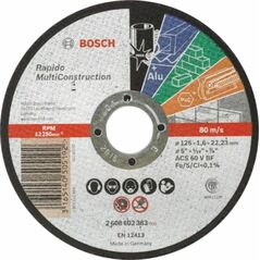 Bosch Trennscheibe gerade Rapido Multi Construction ACS 46 V BF, 180 mm, 1,6 mm (2 608 602 766), image 