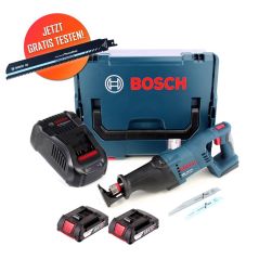 Gratis Bosch Carbide Säbelsägeblatt Bosch GSA 18 V-LI Akku Säbelsäge 18 V + 2x Akku 2,0 Ah + Ladegerät + L-Boxx, image 