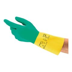 Ansell Handschuhe EN388/421/374 Kat.III Bi-Colour 87-900 Gr. 7,5-8 BW Latex Neopren, image 